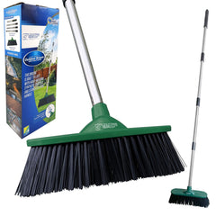 10" Outdoor Broom and 4 Piece Handle