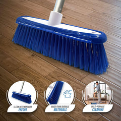 Colour Coded Blue Broom Head & Handle