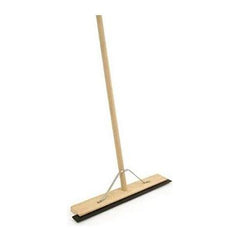 36" Heavy Duty Rubber Floor Squeegee Blade with Metal Stay and Wooden Handle