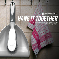 Deluxe Dustpan and Brush Set - Grey