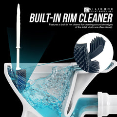 Silicone Toilet Brush Set with Spare Brush Head