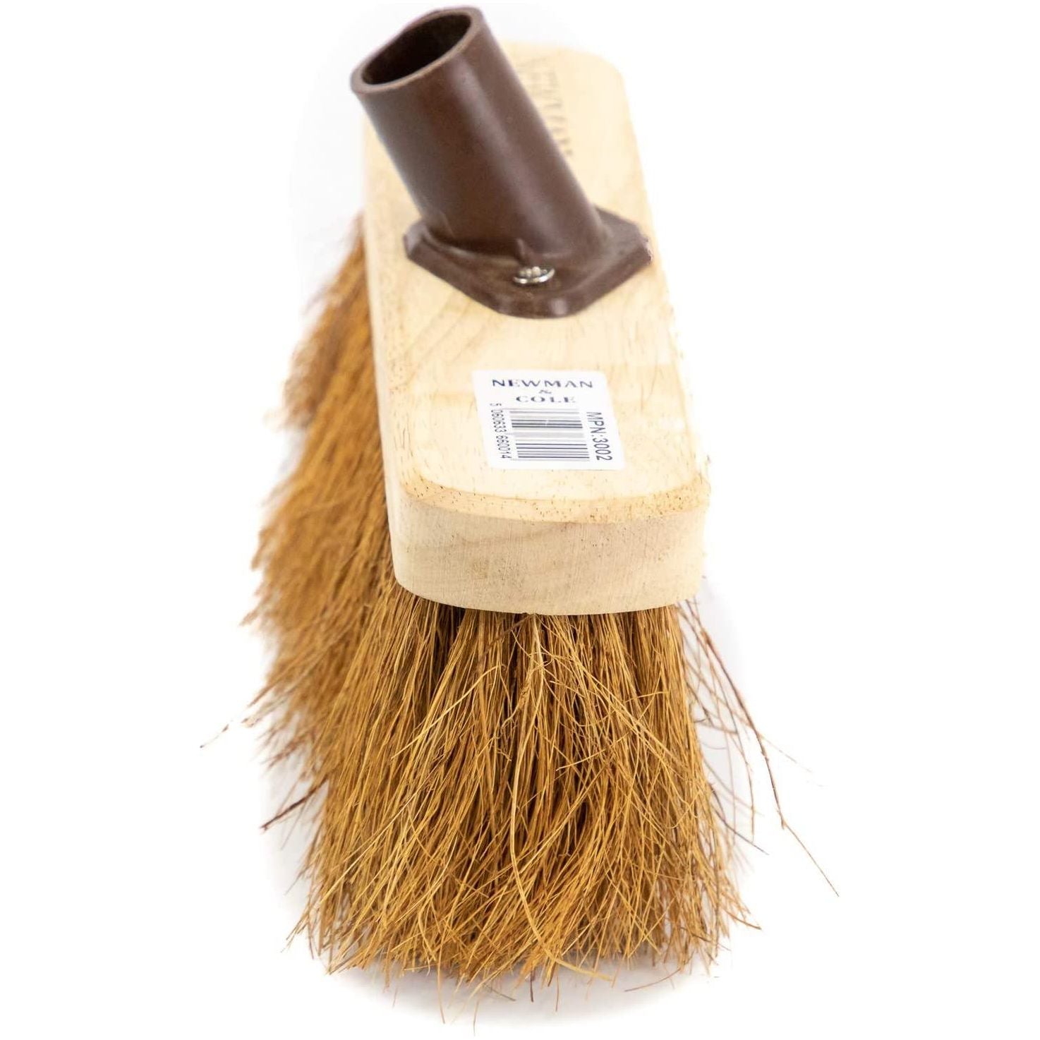 10" Newman and Cole Natural Soft Coco Broom Head with Plastic Socket - The Dustpan and Brush Store
