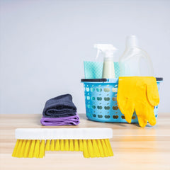 Yellow Scrubbing Brush Food Hygiene Stiff Double Winged Floor Scrub Hand Deck Brush