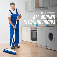 Colour Coded Blue Broom Head & Handle