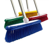 Colour Coded Broom Head & Handle with Scraper | 4 Colours