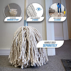 Cotton Mop with Galvanised Socket Fitting - 10 PY - Pack of 5