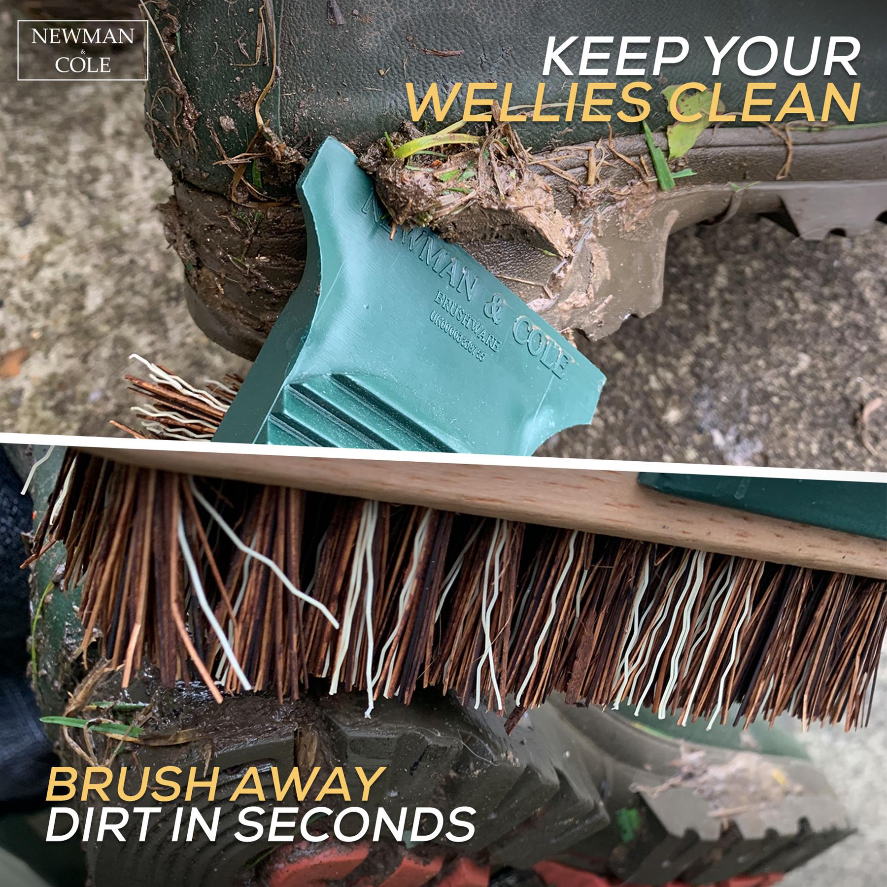 Shoe and Boot Cleaning Brush with Plastic Mud Scraper - The Dustpan and Brush Store