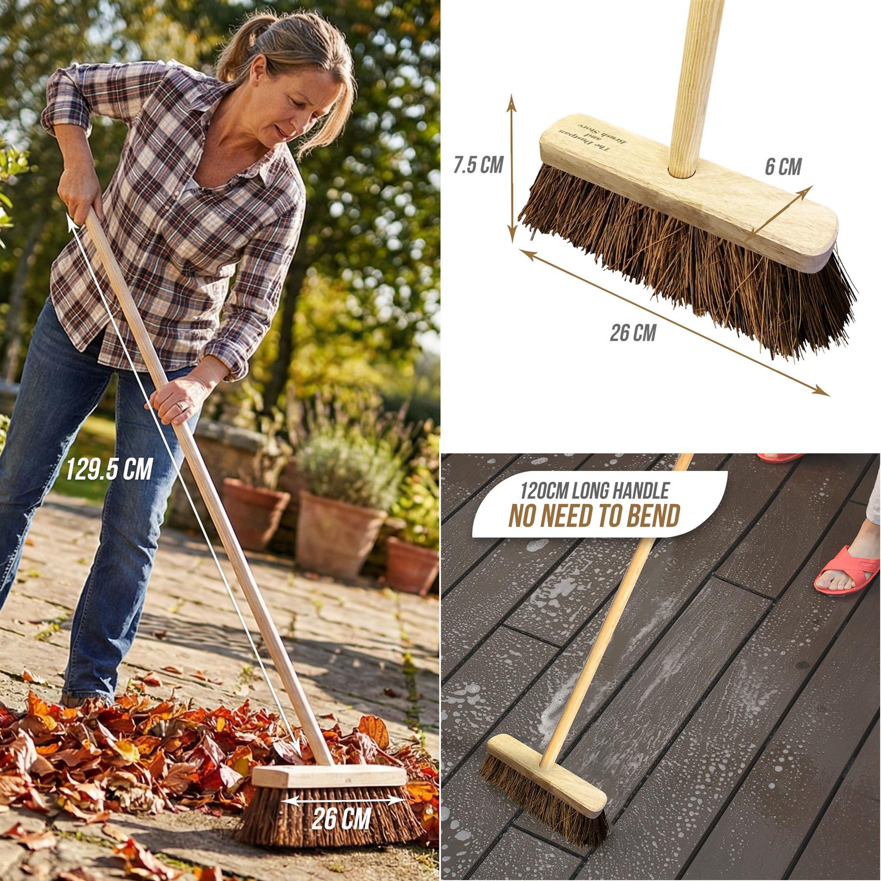 10" Stiff Bassine Broom specifications and dimensions