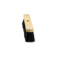 18" Newman and Cole Stiff PVC Broom Head with Hole and Wooden Handle