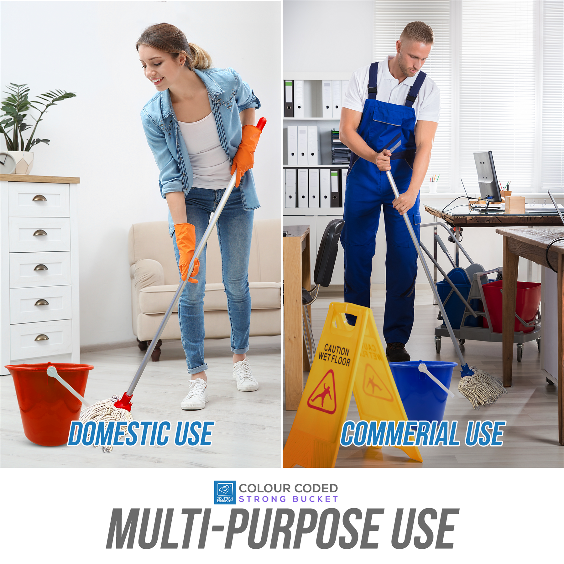 10L Purple Bucket - The Dustpan and Brush Store