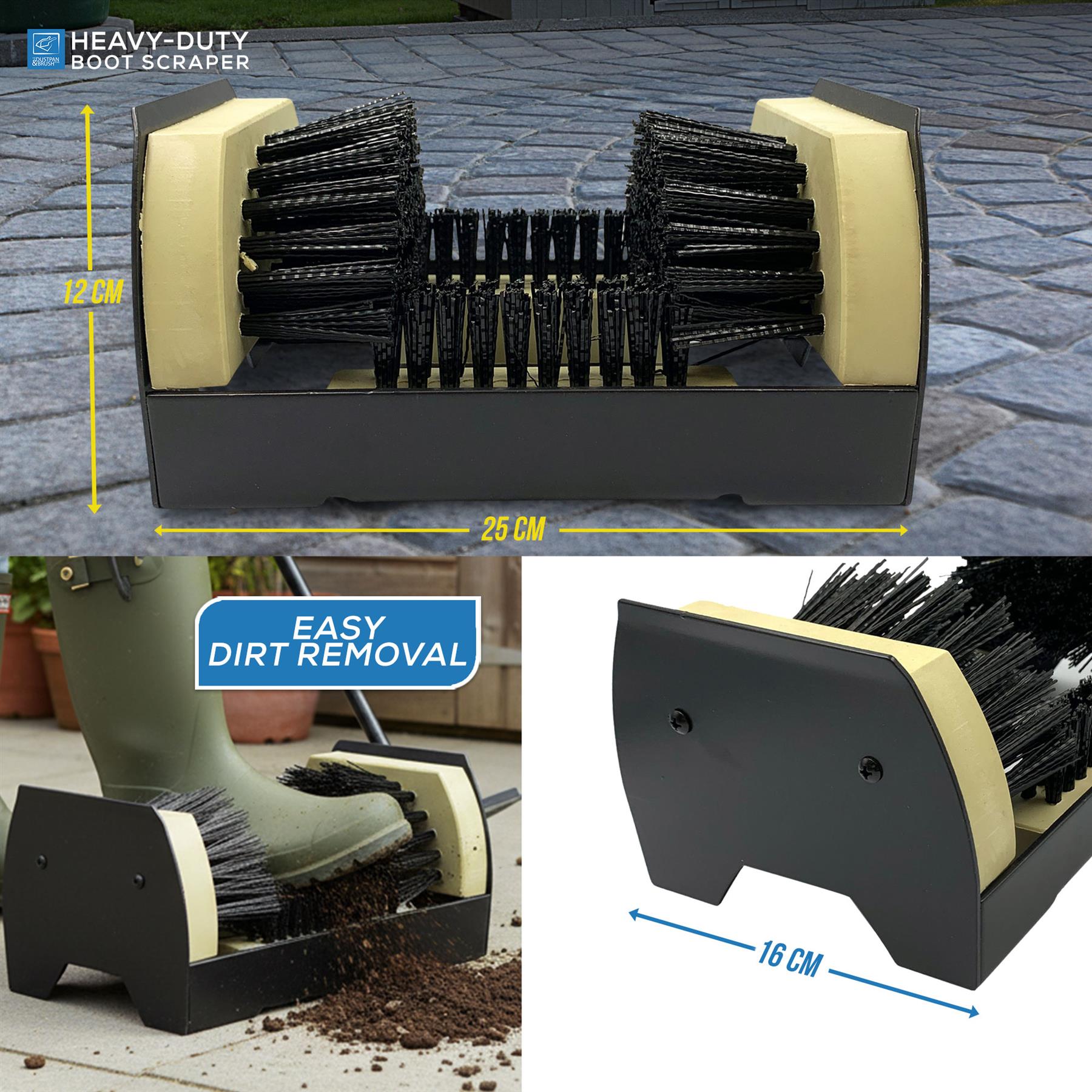 Heavy Duty Boot Scraper Brush – Outdoor Mud Cleaner - The Dustpan and Brush Store