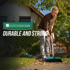 10" Outdoor Broom and 4 Piece Handle
