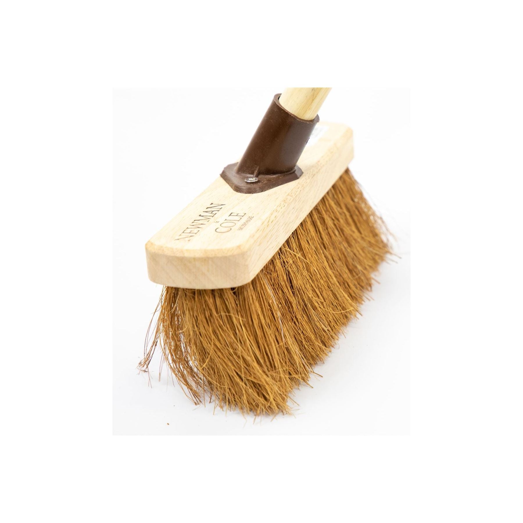 10" Newman & Cole Soft Coco Broom with wooden handle | Natural Bristle - The Dustpan and Brush Store
