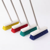12" Soft Hygiene Broom with Aluminium Handle | Colour Coded - The Dustpan and Brush Store