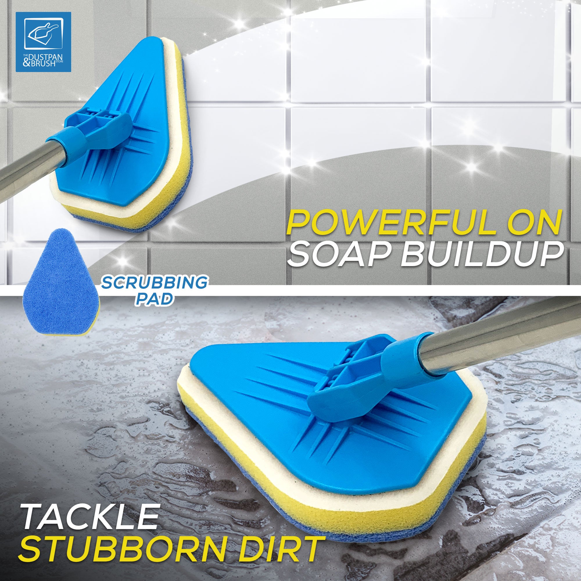 Telescopic Bathroom Mop and Multi-Surface Cleaning Kit - The Dustpan and Brush Store