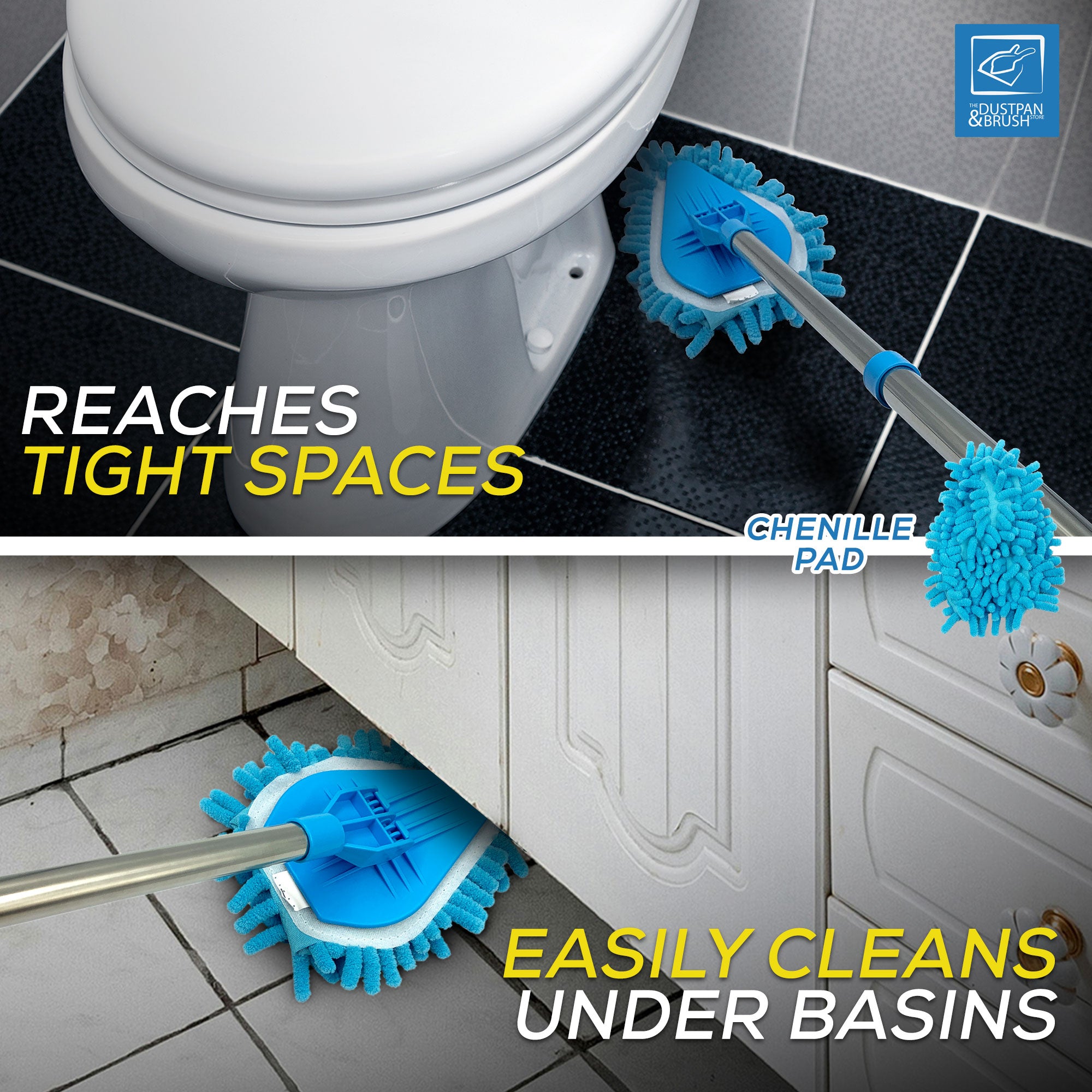 Telescopic Bathroom Mop and Multi-Surface Cleaning Kit - The Dustpan and Brush Store