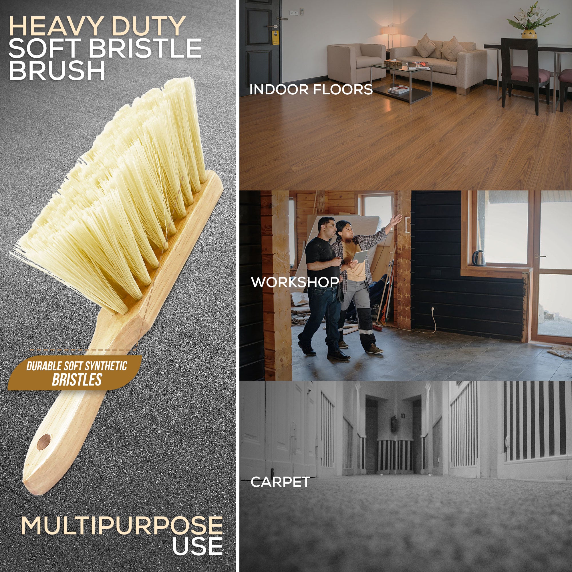 Newman and Cole Varnished Soft PVC Hand Brush multipurpose use