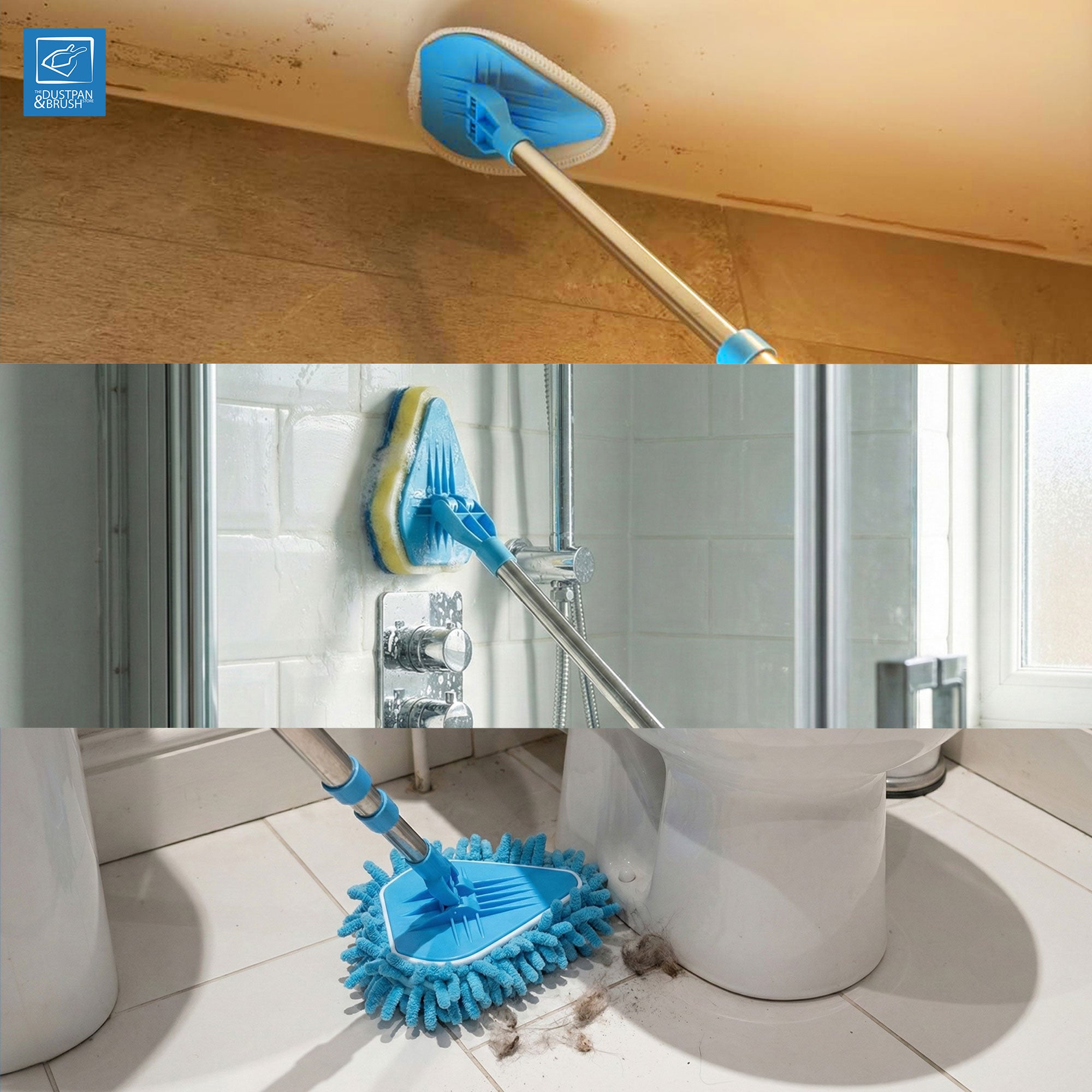 Telescopic Bathroom Mop and Multi-Surface Cleaning Kit - The Dustpan and Brush Store