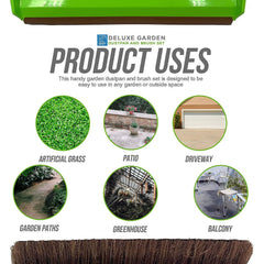 Large Outdoor Garden Dustpan and Brush Set
