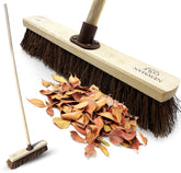 18" Newman & Cole Bassine Broom with Handle | Heavy Duty Outdoor Brush - The Dustpan and Brush Store