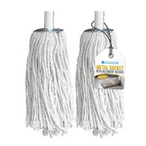 Cotton Mop with Galvanised Socket Fitting - 10 PY - Pack of 2