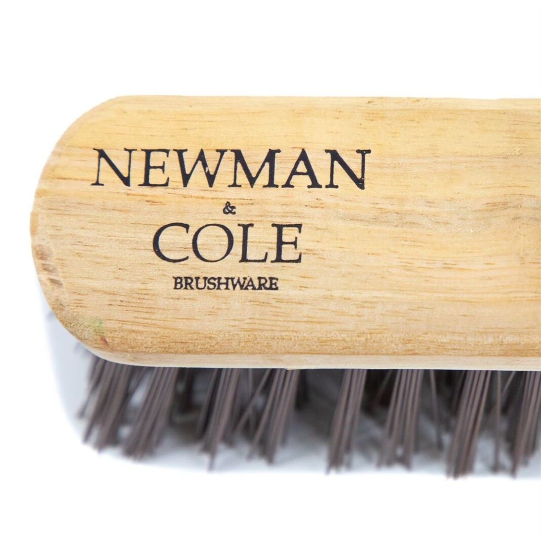 Newman and Cole 12" Stiff Synthetic Broom Head with Plastic Bracket Supplied with Handle - The Dustpan and Brush Store