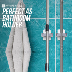 Broom & Mop Holder - Pack of 2