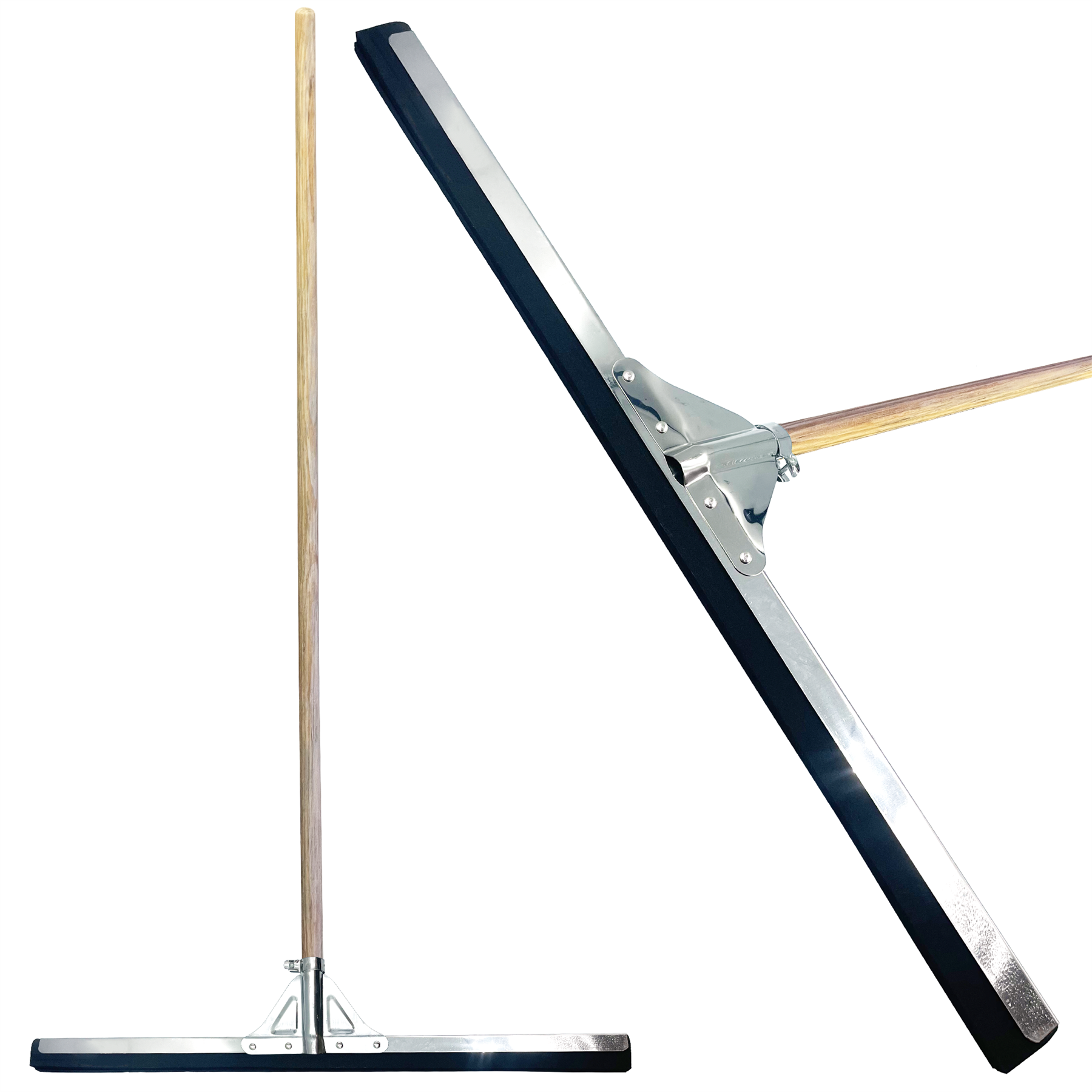 30" Black Moss Foam Floor Squeegee Blade with Handle - The Dustpan and Brush Store
