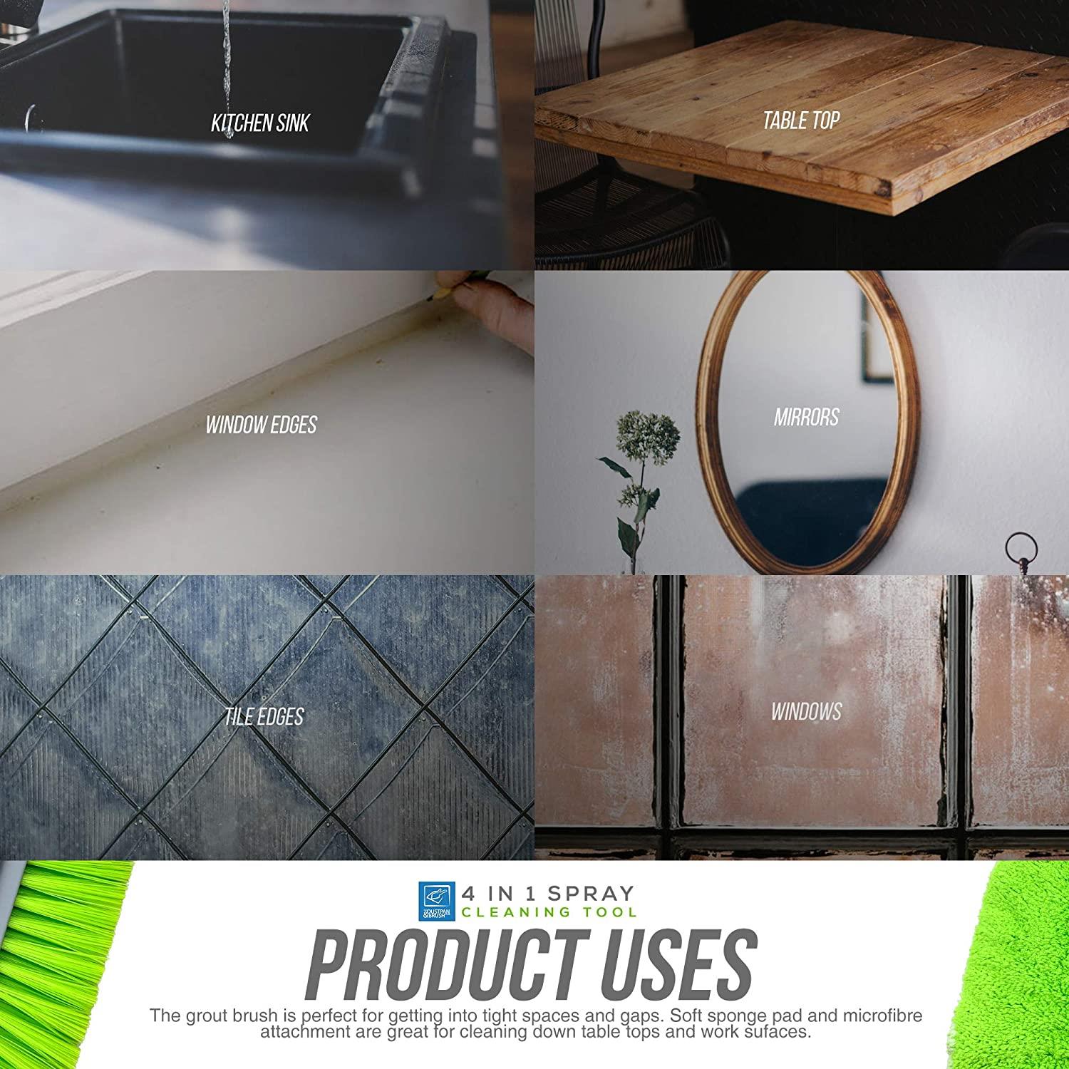 4 in 1 Grout and Tile Spray Cleaning Kit - The Dustpan and Brush Store