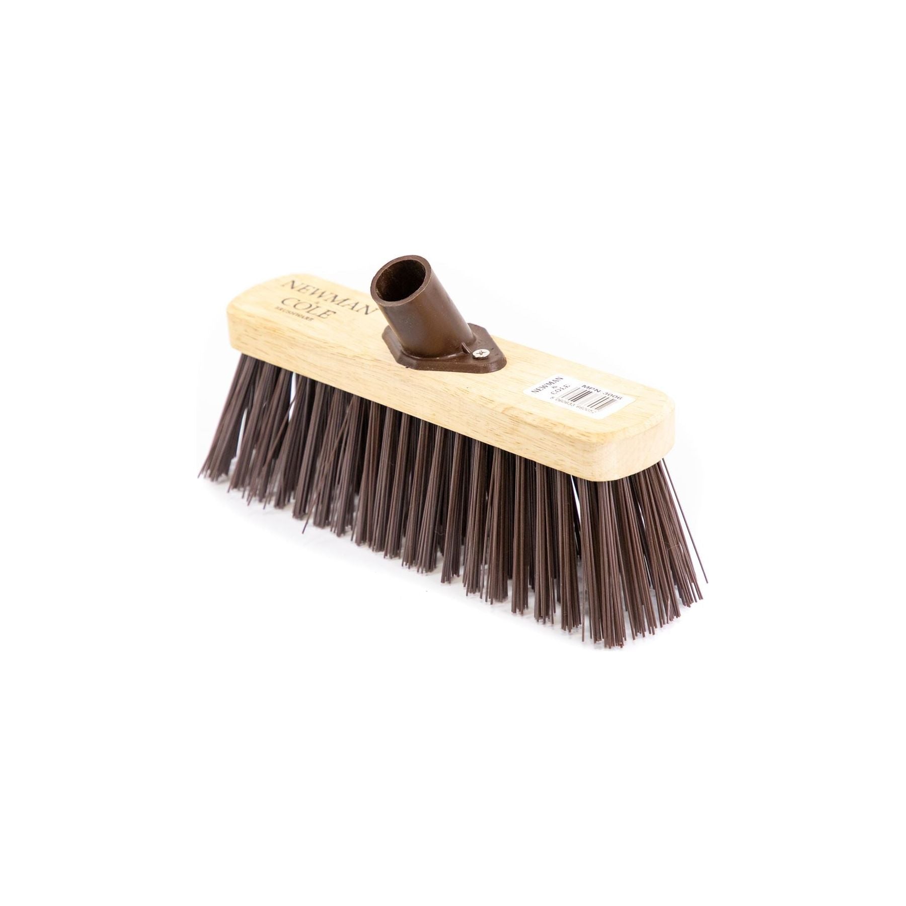10" Newman and Cole Stiff PVC Broom Head with Plastic Socket - The Dustpan and Brush Store