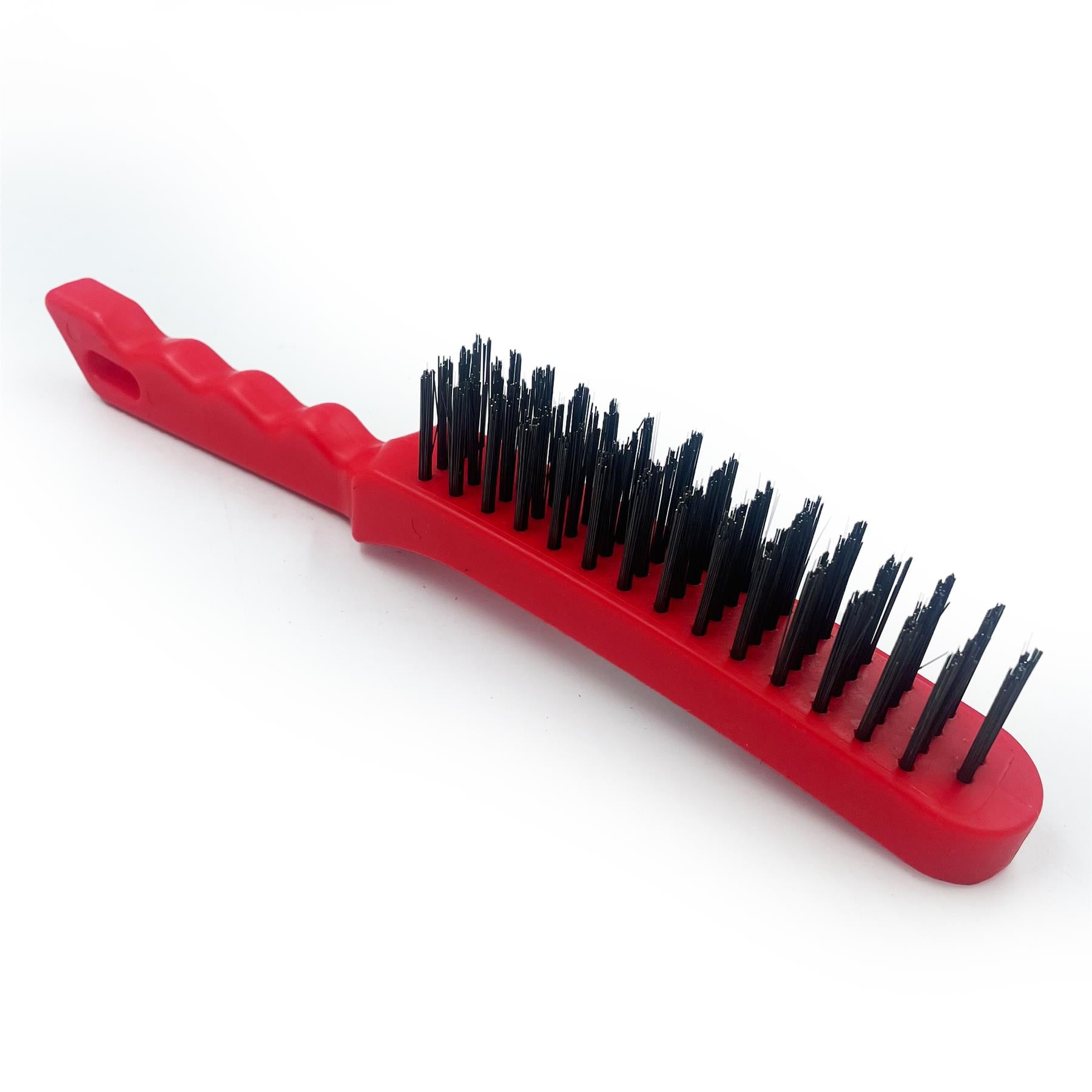 Heavy Duty Wire Brush with Plastic Handle | 4 Row Metal Bristle Brush - The Dustpan and Brush Store
