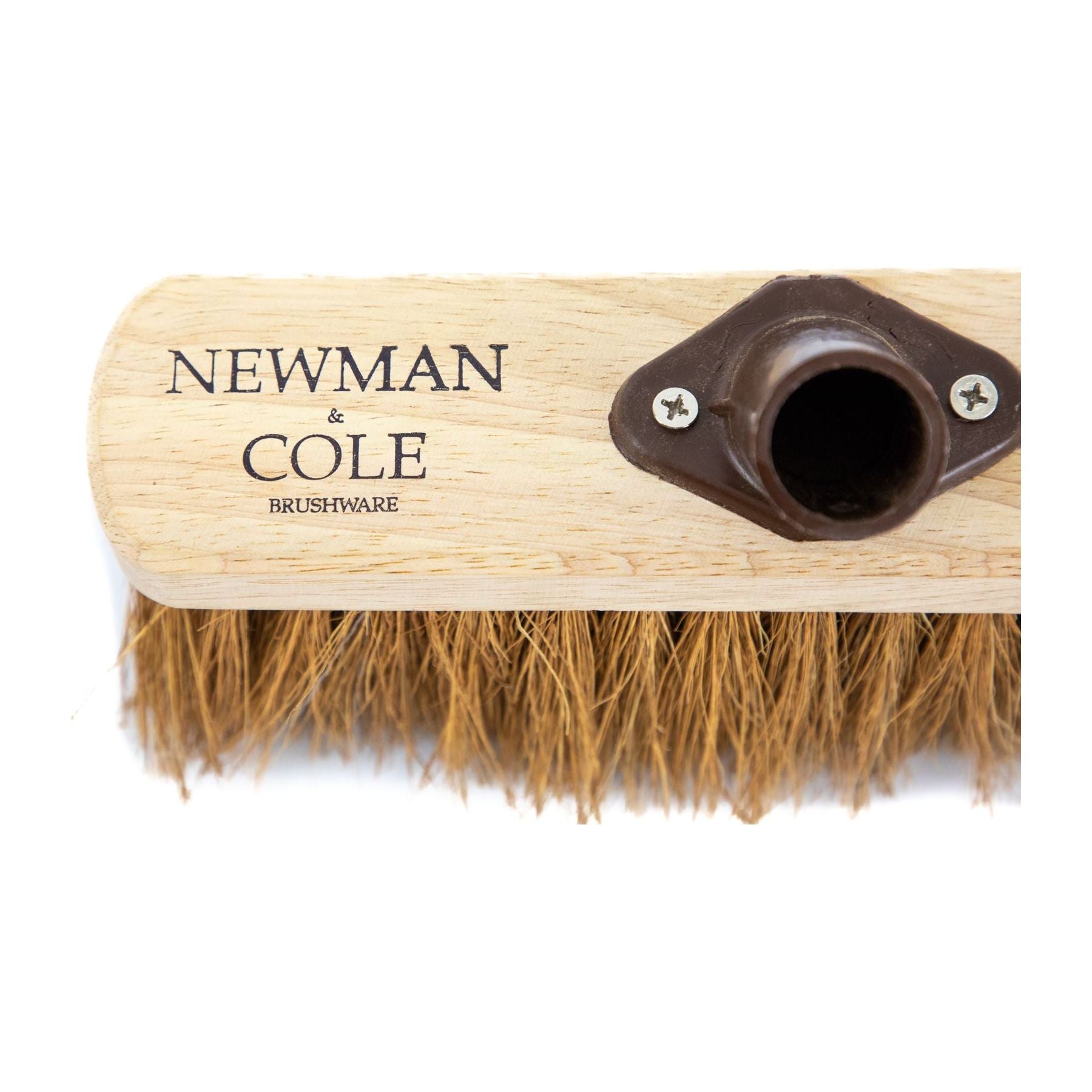 10" Newman & Cole Soft Coco Broom with wooden handle | Natural Bristle - The Dustpan and Brush Store