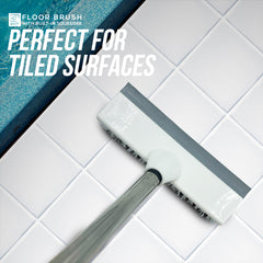 Deck Floor Scrubbing Brush with 4 Piece Handle