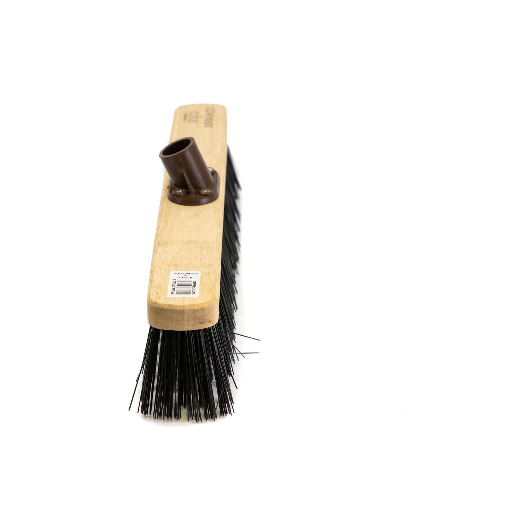 18" Newman and Cole Stiff PVC Broom Head with Plastic Socket - The Dustpan and Brush Store