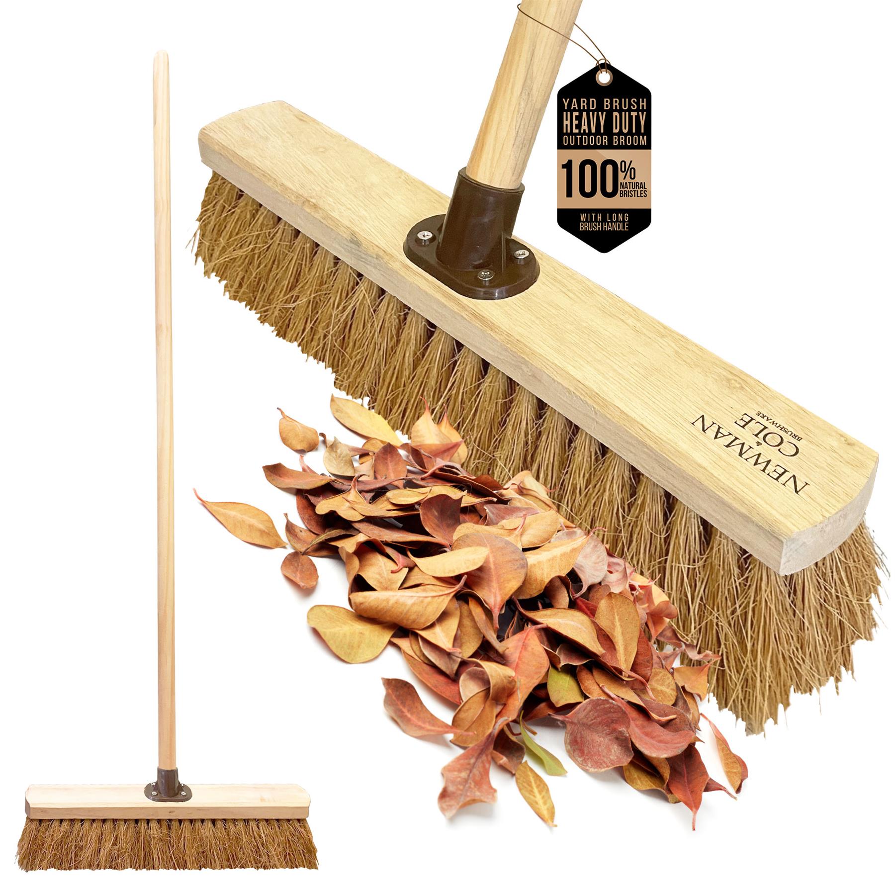 18" Newman & Cole Soft Coco Broom | Outdoor Decking Brush - The Dustpan and Brush Store