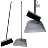 Long Handled Dustpan and Brush Set | Grey Upright Dustpan