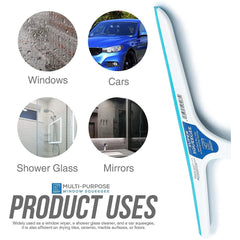 Blue and White Window Shower Squeegee - Pack of 2