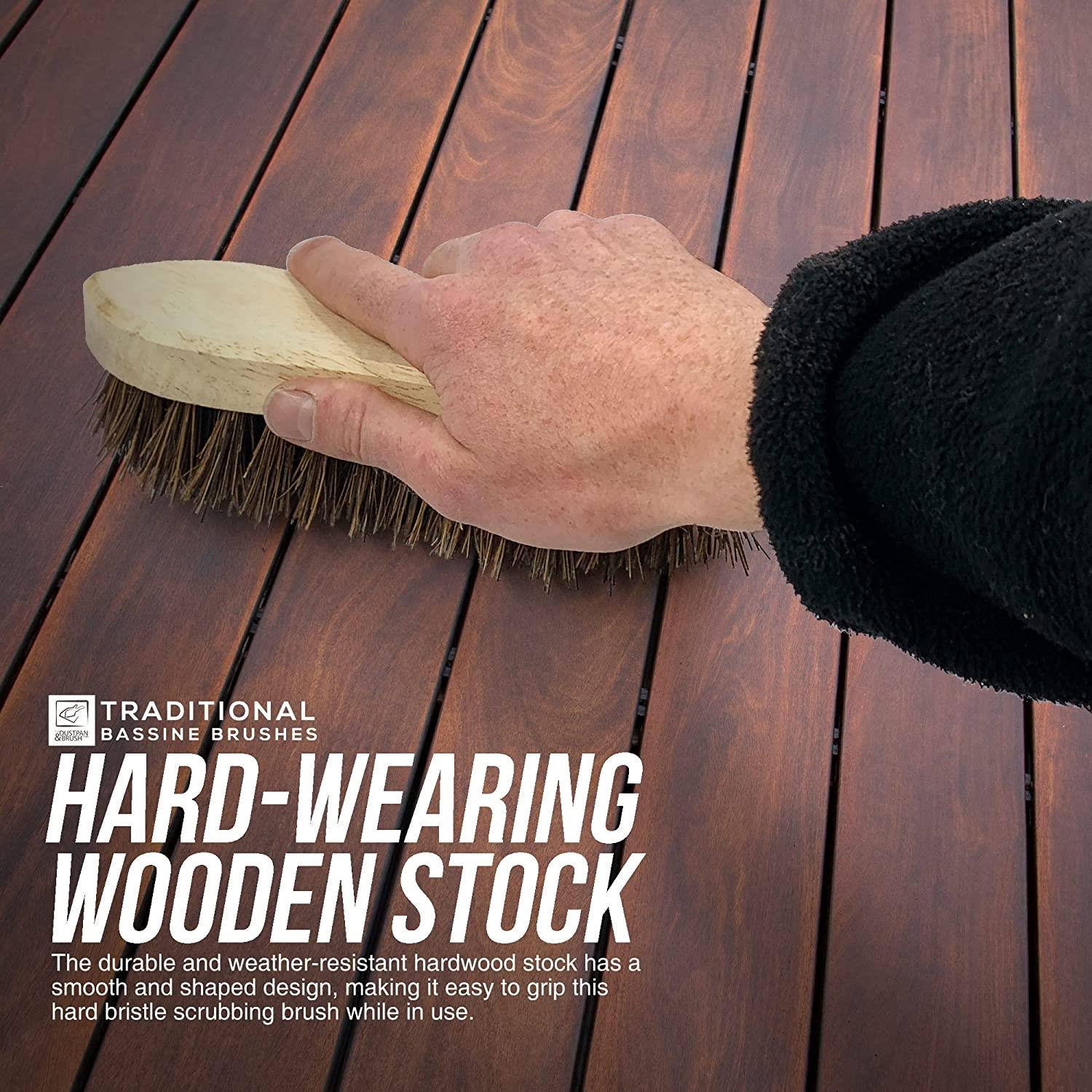 Traditional Wooden Scrubbing Brush - Pack of 2 - The Dustpan and Brush Store