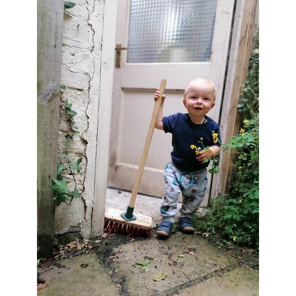 Traditional Wooden Childrens Child Sweeping Brush Play Yard Broom with Short Handle - The Dustpan and Brush Store