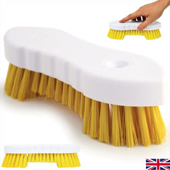 Yellow Scrubbing Brush Food Hygiene Stiff Double Winged Floor Scrub Hand Deck Brush