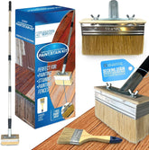 Decking Brush Paint & Stain Kit with Metal Handle | Long Handle Decking Applicator