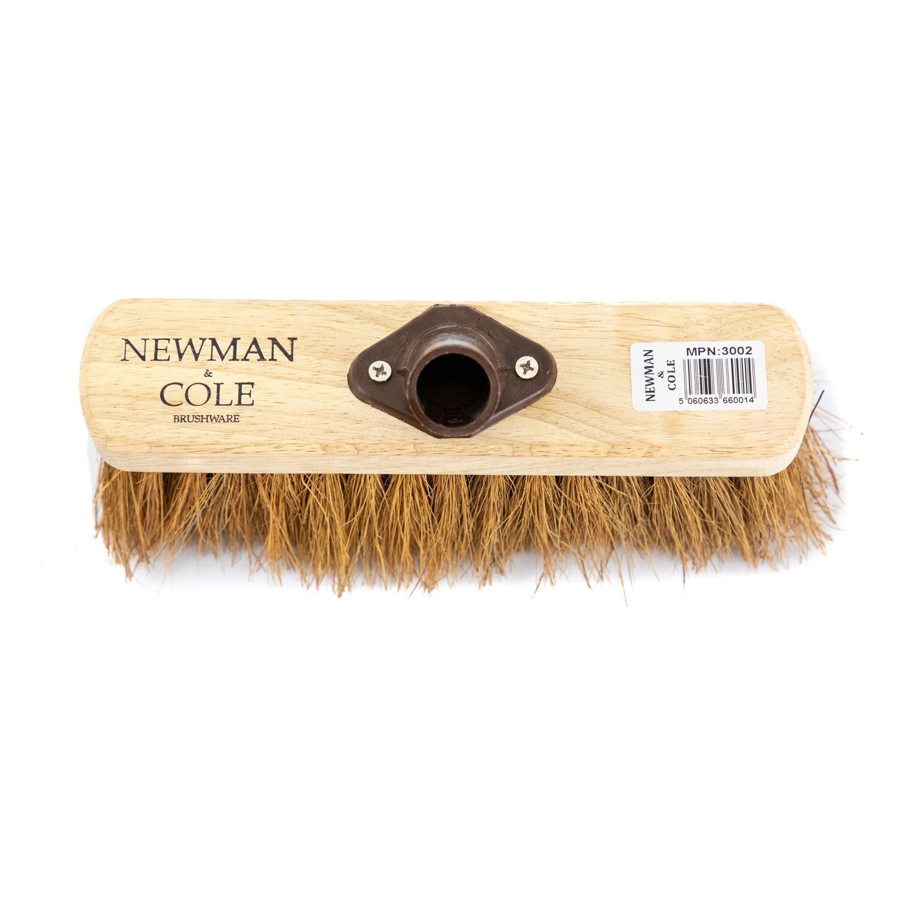 10" Newman & Cole Soft Coco Broom with wooden handle | Natural Bristle - The Dustpan and Brush Store