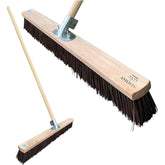 36" Newman and Cole Large Stiff PVC Broom Head with Bracket and Handle