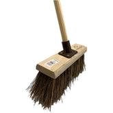 10.5" Newman and Cole Bass & Cane Broom Head with Plastic Bracket and Wooden Handle