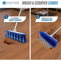 Colour Coded Blue Broom Head & Handle