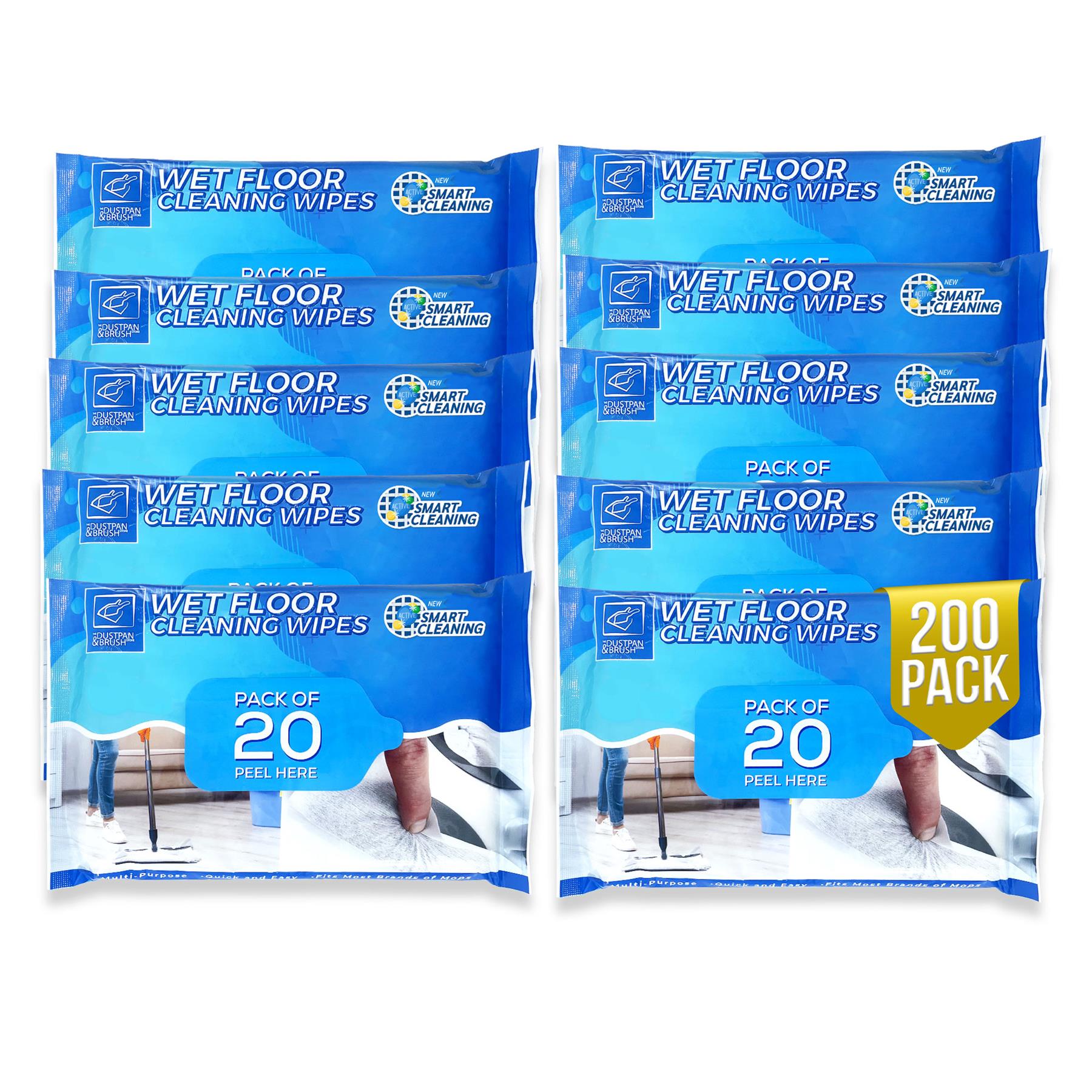 Wet Floor Cleaning Wipes – Disposable Multi-Surface Wipes - The Dustpan and Brush Store