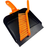 Metal Dustpan and Brush Set, Stiff PVC Brush. Strong Metal Dust Pan
