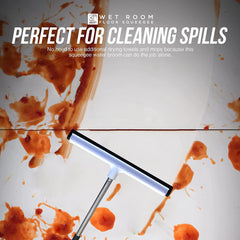 Floor Squeegee with 4 Piece Stainless Steel Handle