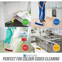 Colour Coded Blue Broom Head & Handle