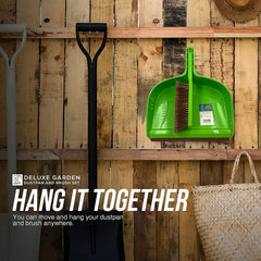 Large Outdoor Garden Dustpan and Brush Set